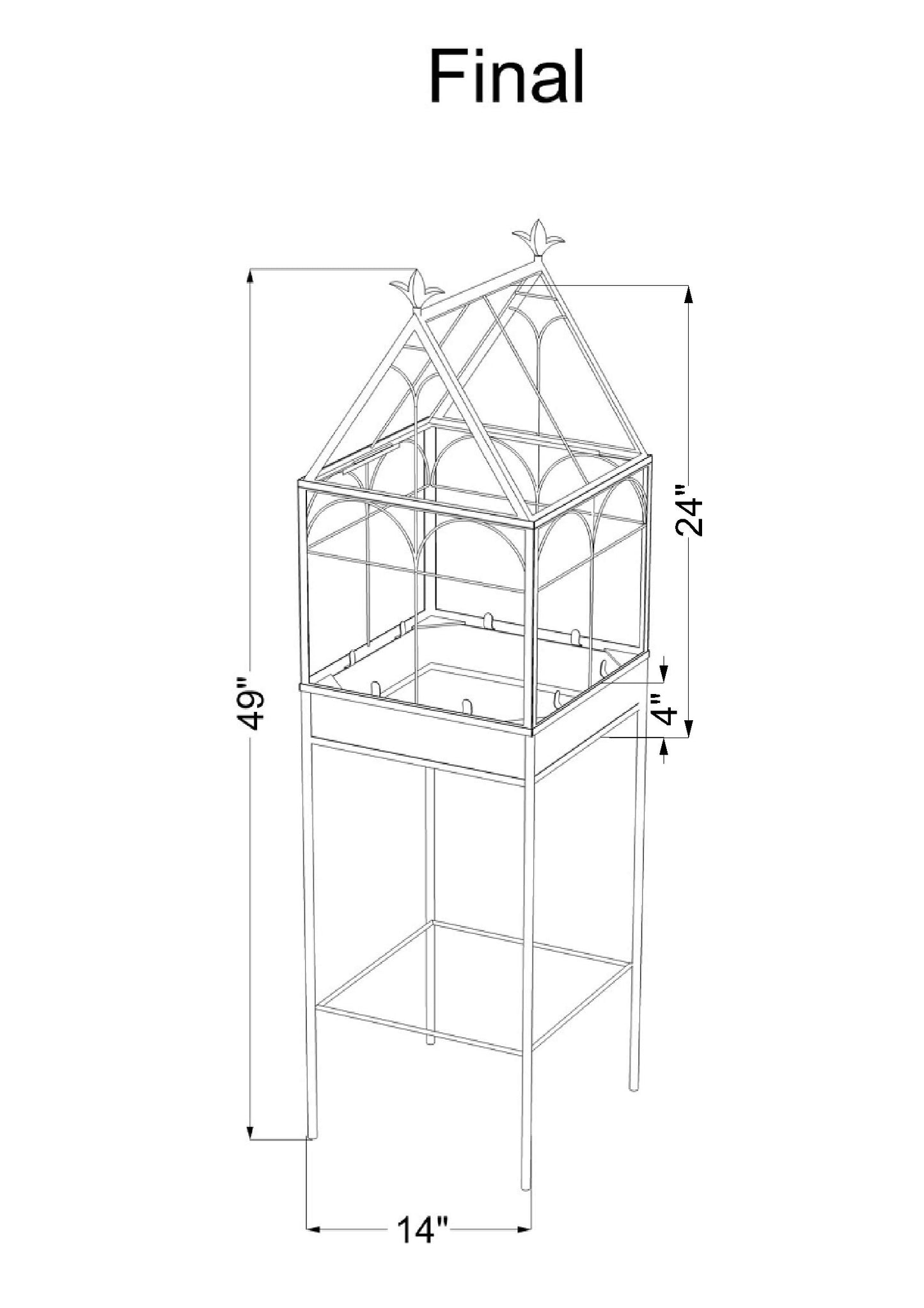 H Potter Large Glass Terrarium Succulent Planter Wardian Case for plants - Plantonio