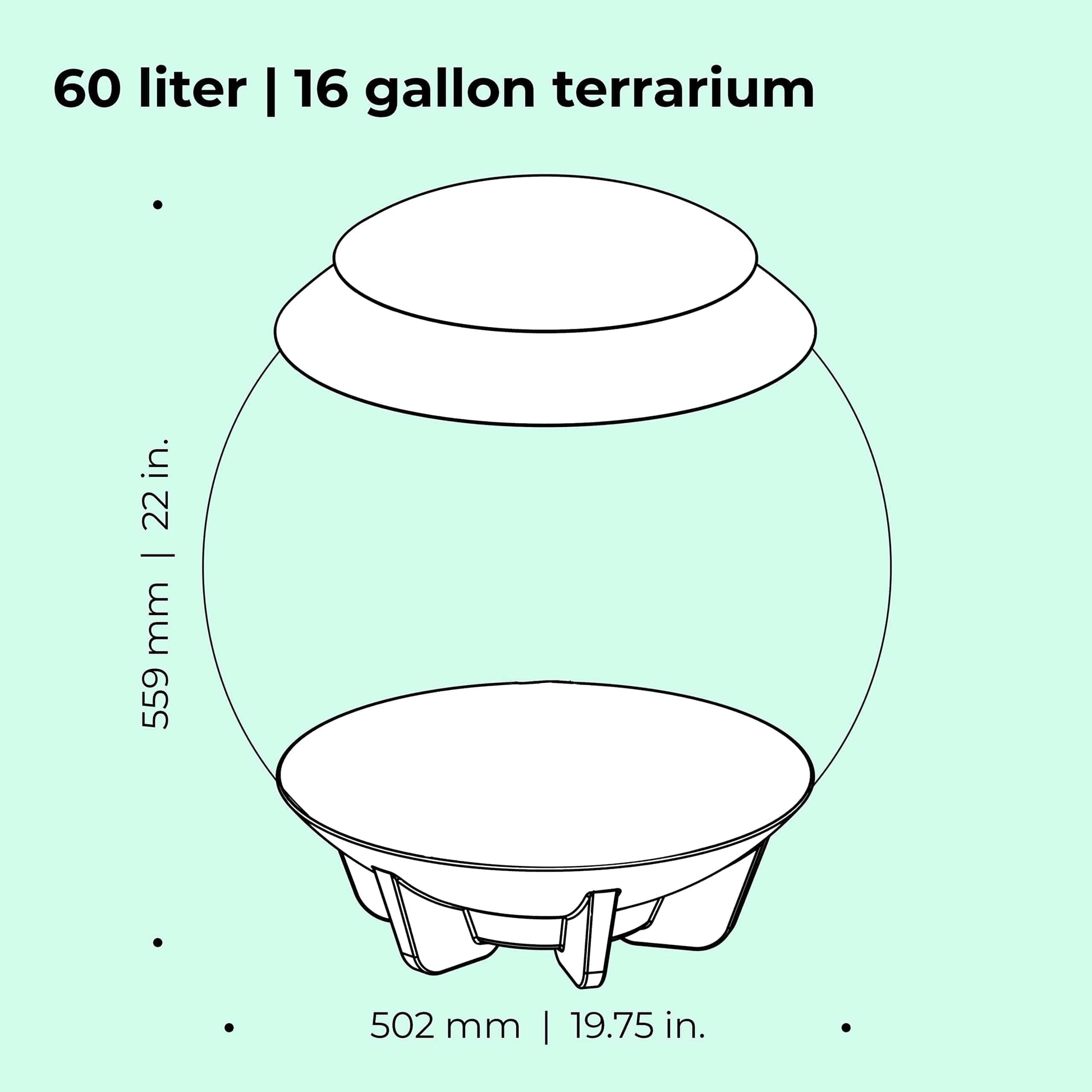 biOrb AIR 60 LED Terrarium - 16 gallon, white (46147) - Plantonio