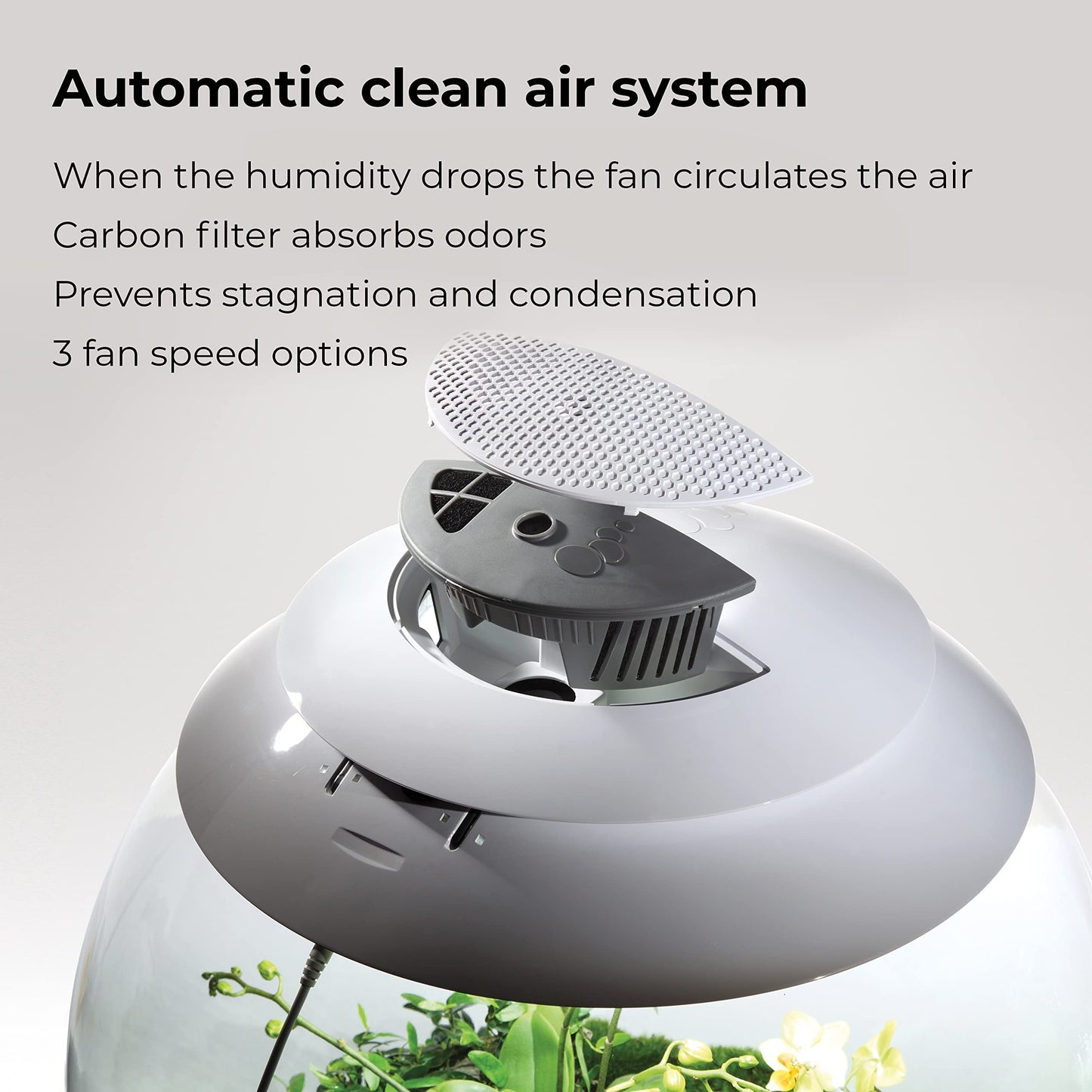 biOrb AIR 60 LED Terrarium - 16 gallon, white (46147) - Plantonio
