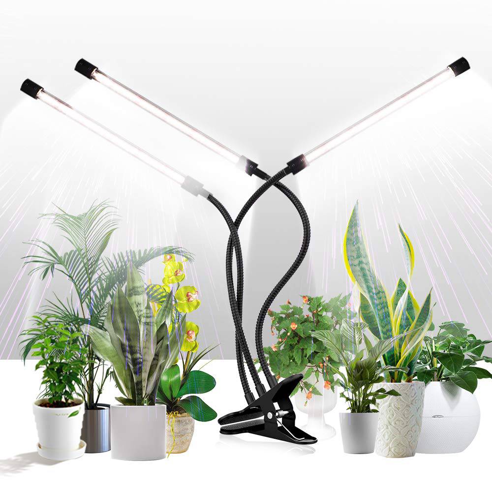 GHodec Grow Light for Indoor Plants,6000K 126LED Clip Plant Lights with Flexible Gooseneck & Timer Setting 4/8/12H,5 Dimmable Levels - Plantonio