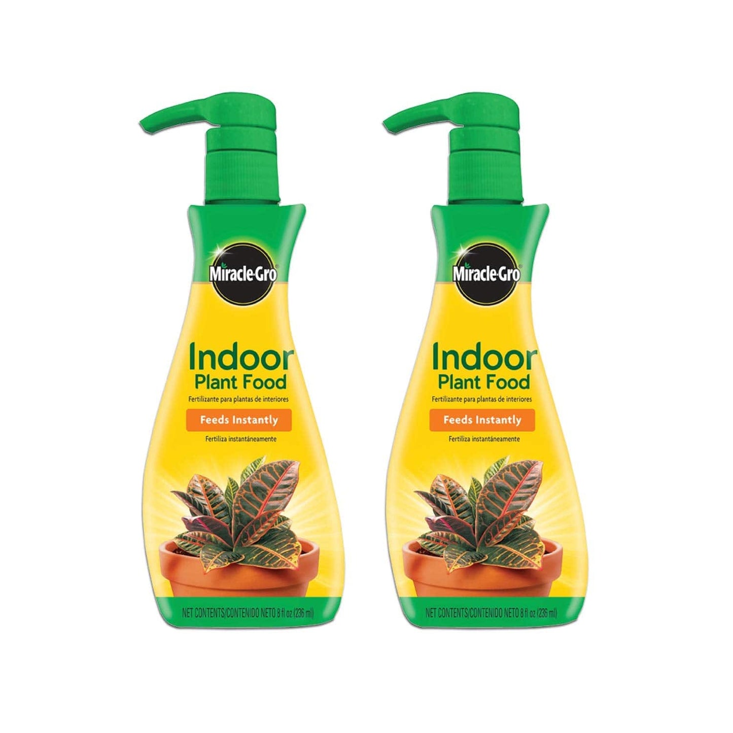 Miracle-Gro Indoor Plant Food (Liquid), 8 oz., Instantly Feeds All Indoor Houseplants Including Edibles, 2-Pack - Plantonio