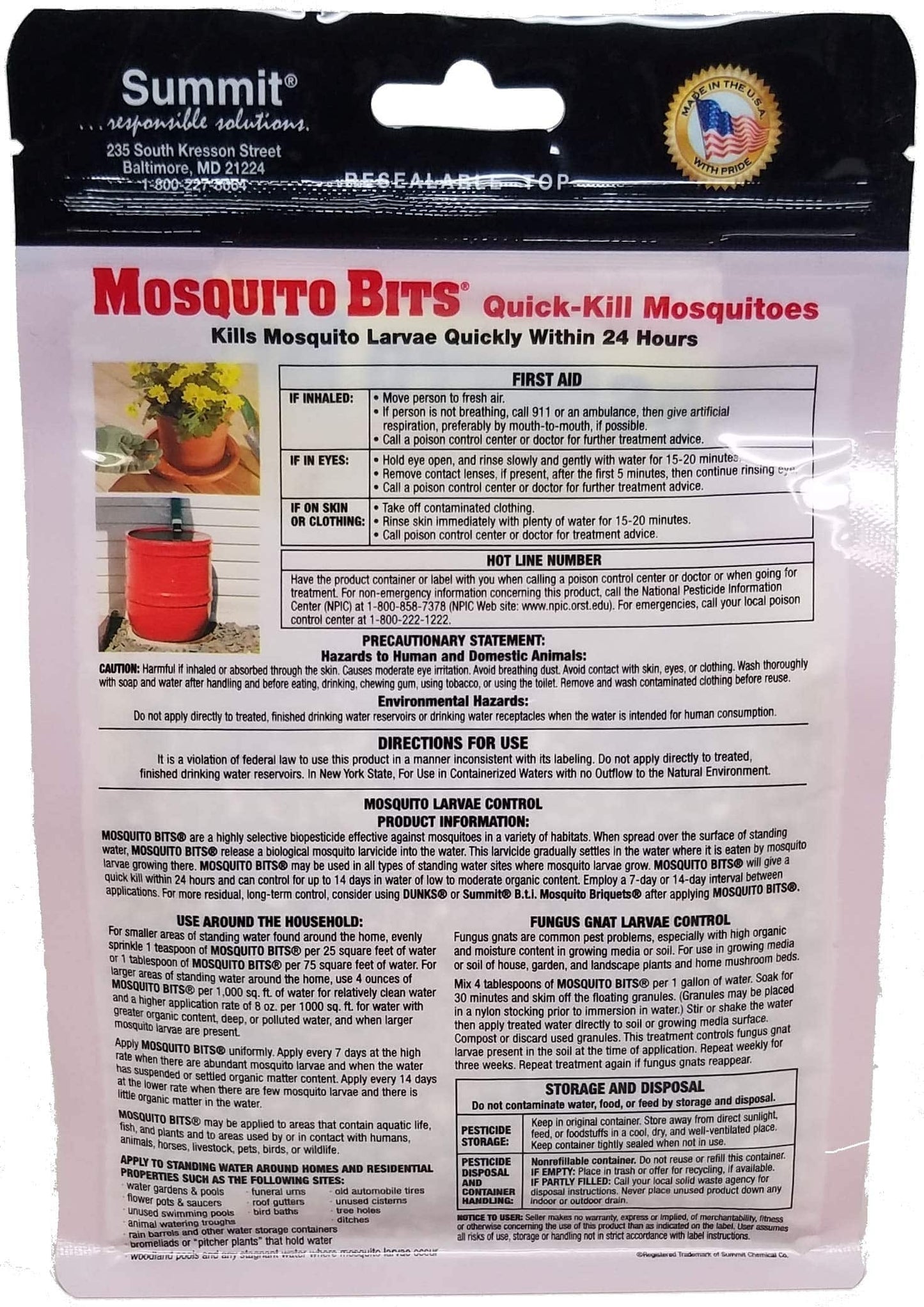 Summit 116-12 Quick Kill Mosquito Bits, 8-Ounce - Plantonio