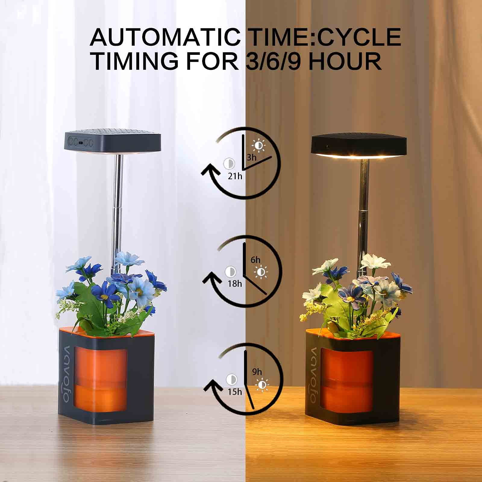 rechargeable grow light for plants vavofo-plant-light-for-indoor-plants-rechargeable-mini-grow-light-with-planter-full-spectrum-height-adjustable-automatic-timer-diy-various-small-planting-