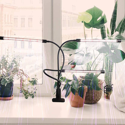 GHodec Grow Light for Indoor Plants,6000K 126LED Clip Plant Lights with Flexible Gooseneck & Timer Setting 4/8/12H,5 Dimmable Levels - Plantonio