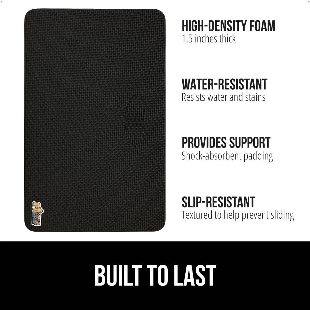 Gorilla Grip Extra Thick Kneeling Pad, Supportive Soft Foam Cushioning for Knee, Water Resistant Construction for Gardening, Bathing Baby, Workout Supplies, Lightweight, Garden Work Gifts, Grass - Plantonio