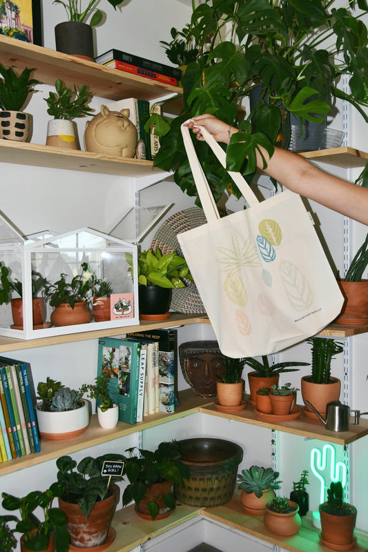 Pastel Leaves Tote Bag - Plantonio