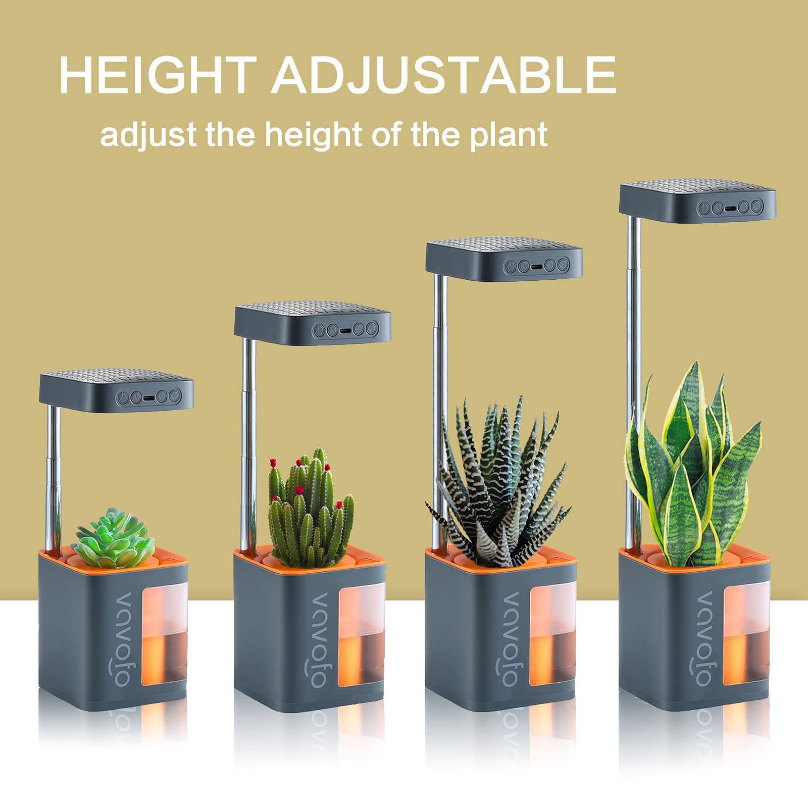 rechargeable grow light for plants vavofo-plant-light-for-indoor-plants-rechargeable-mini-grow-light-with-planter-full-spectrum-height-adjustable-automatic-timer-diy-various-small-planting-